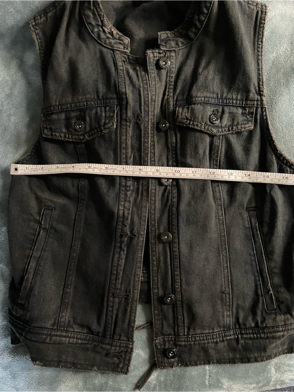 Free People Black Denim Utility Vest - Picture 9 of 12